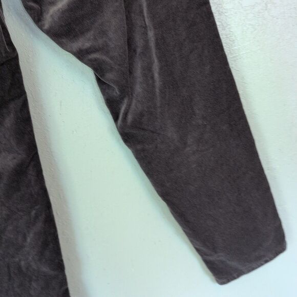 J Jill Charcoal Gray Velvet Velour Pants Jeans Stretch Taper Womens 8 Petite - Picture 7 of 12